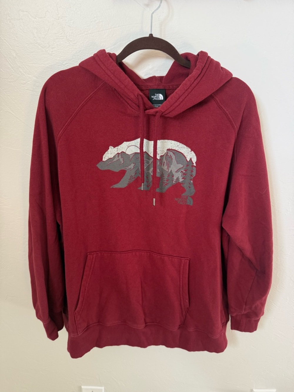 The North Face Maroon Bear Graphic Hoodie